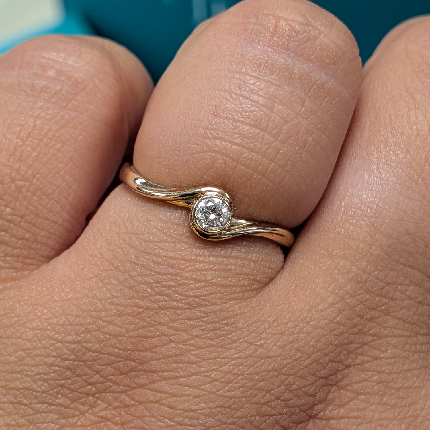 Diamond Solitaire Engagement Ring in 9ct Yellow Gold, 0.13ct