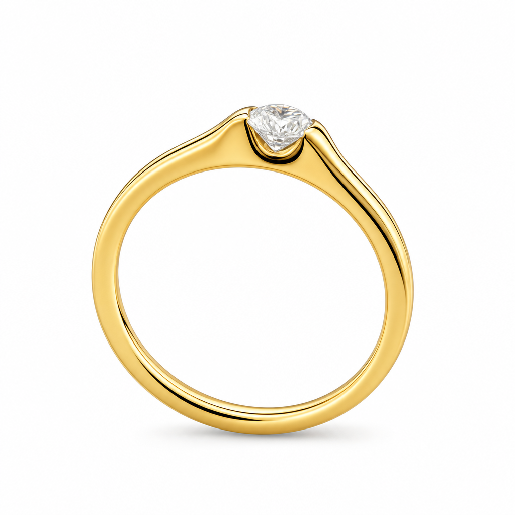 Diamond Solitaire Engagement Ring in 18ct Yellow Gold, 0.28ct