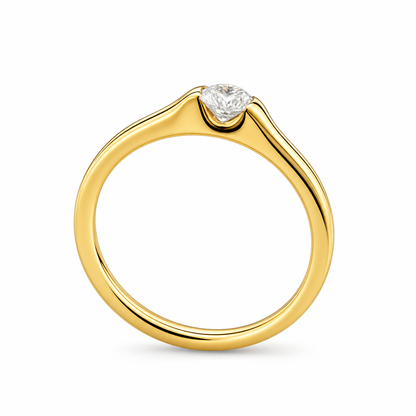 Diamond Solitaire Engagement Ring in 18ct Yellow Gold, 0.28ct