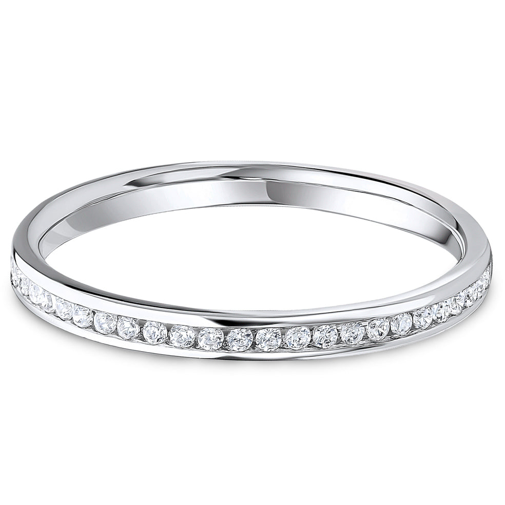 Channel Set Brilliant Cut Diamond Wedding Band | 0.15ct
