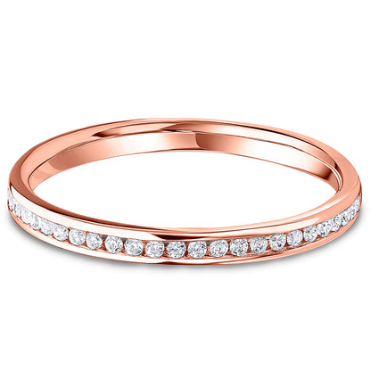 Channel Set Brilliant Cut Diamond Wedding Band | 0.15ct