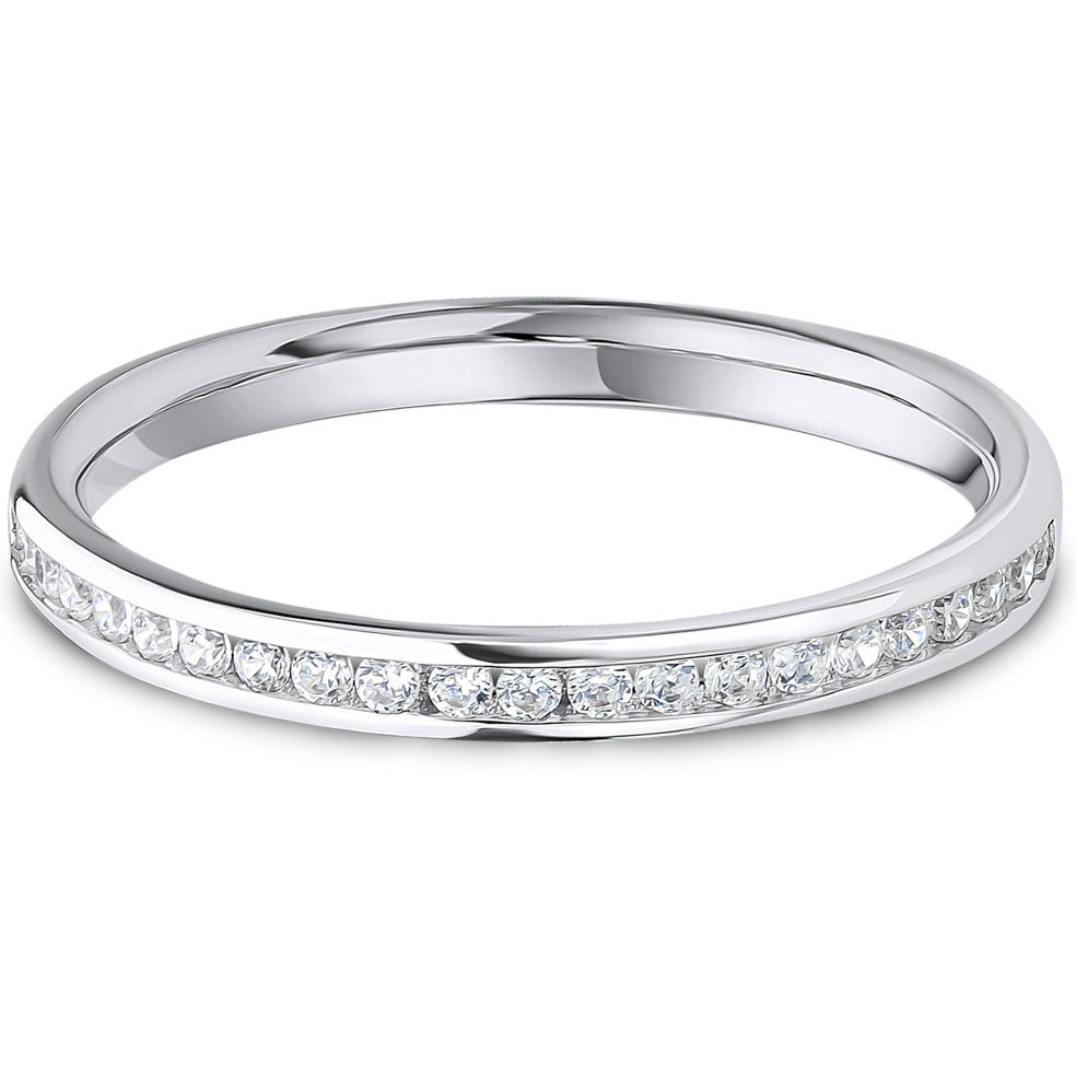 Channel Set Brilliant Cut Diamond Wedding Band | 0.20ct