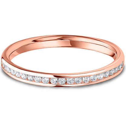 Channel Set Brilliant Cut Diamond Wedding Band | 0.20ct