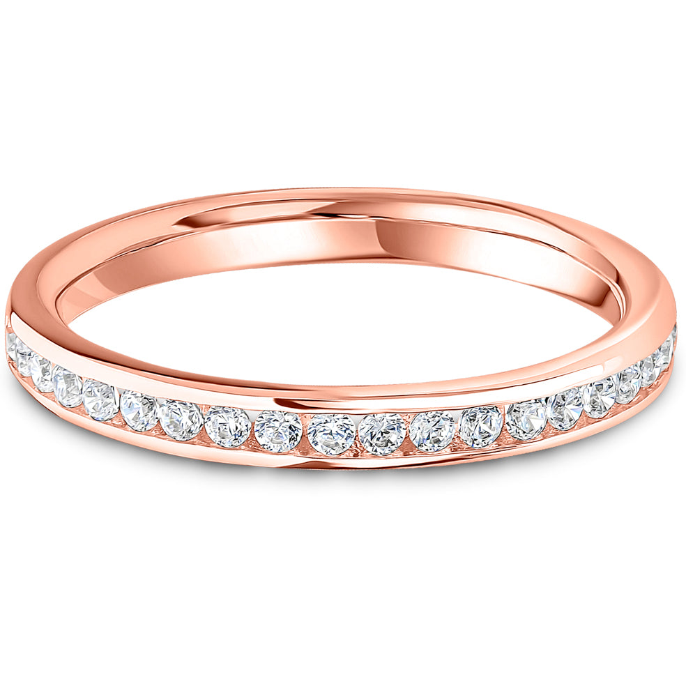 Channel Set Brilliant Cut Diamond Wedding Band | 0.25ct