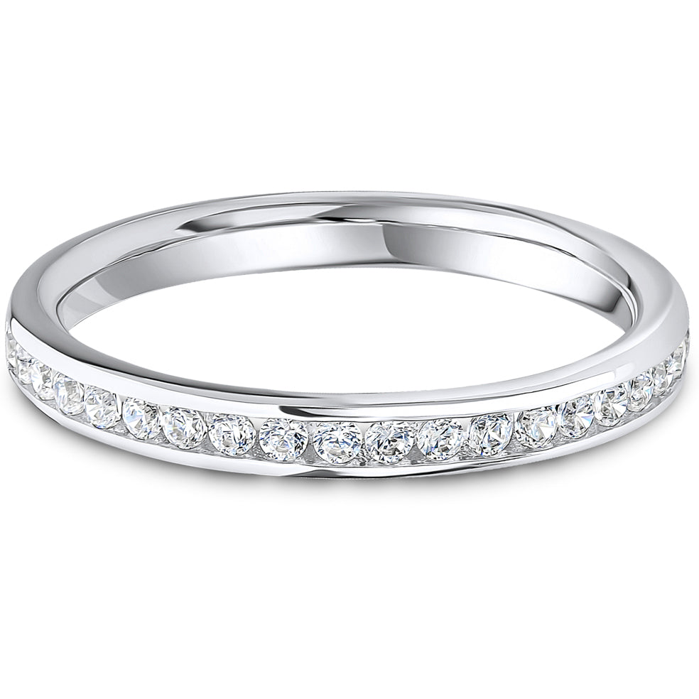 Channel Set Brilliant Cut Diamond Wedding Band | 0.25ct