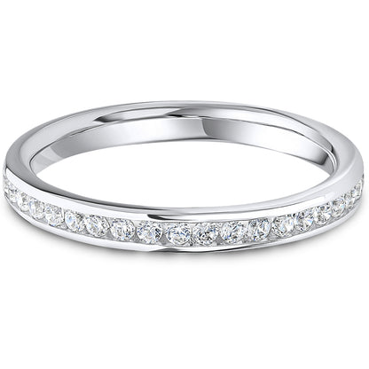 Channel Set Brilliant Cut Diamond Wedding Band | 0.25ct