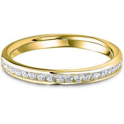 Channel Set Brilliant Cut Diamond Wedding Band | 0.25ct