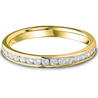 Channel Set Brilliant Cut Diamond Wedding Band | 0.33ct