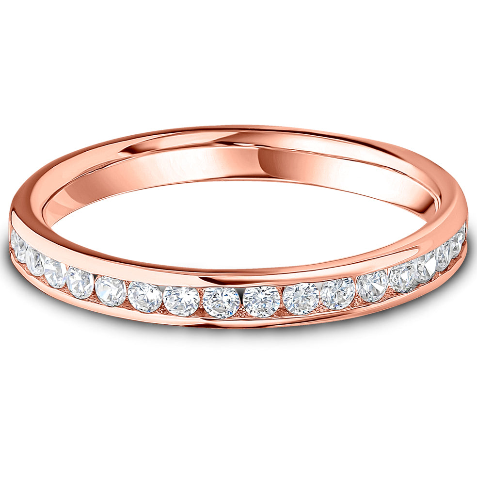 Channel Set Brilliant Cut Diamond Wedding Band | 0.33ct