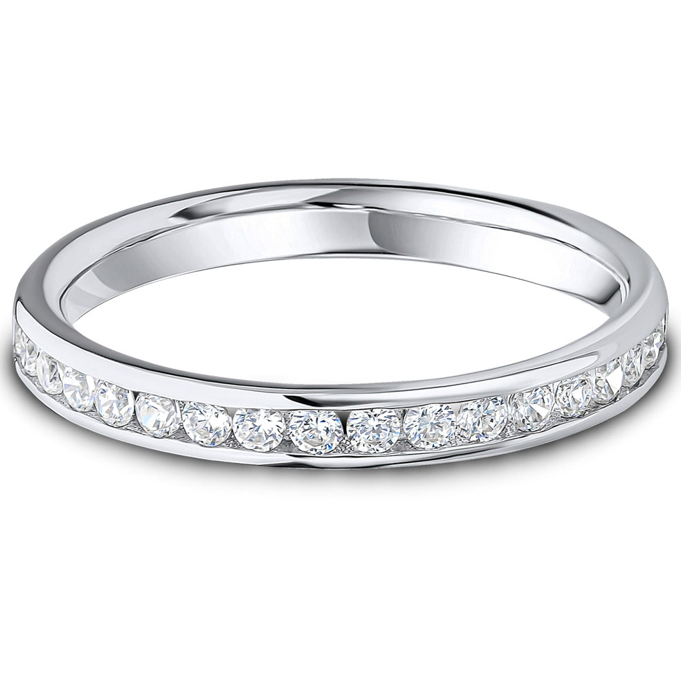 Channel Set Brilliant Cut Diamond Wedding Band | 0.33ct