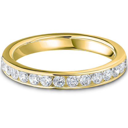 Channel Set Brilliant Cut Diamond Wedding Band | 0.50ct