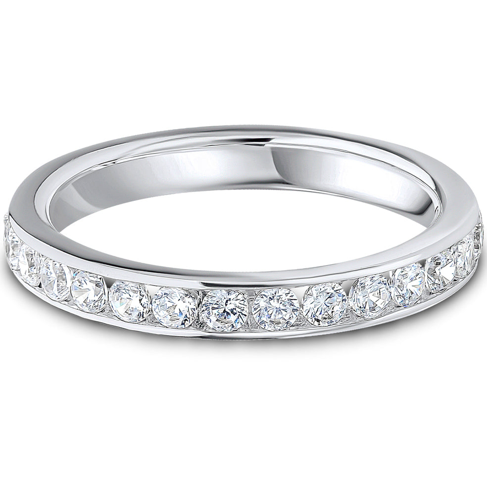 Channel Set Brilliant Cut Diamond Wedding Band | 0.50ct