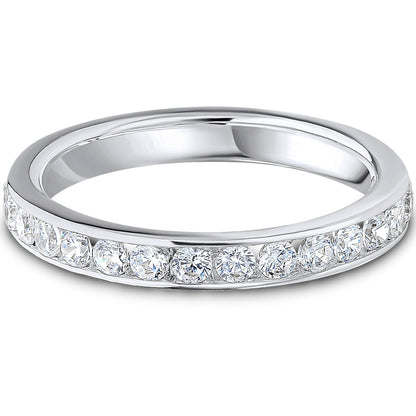 Channel Set Brilliant Cut Diamond Wedding Band | 0.50ct