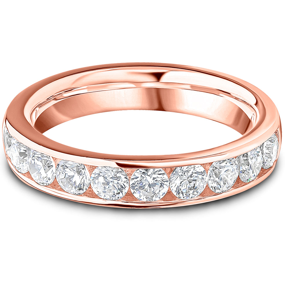 Channel Set Brilliant Cut Diamond Wedding Band | 1.00ct