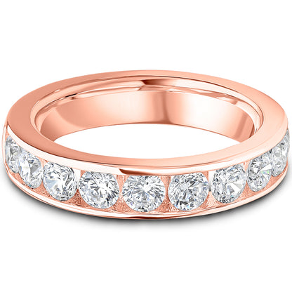 Channel Set Brilliant Cut Diamond Wedding Band | 1.25ct