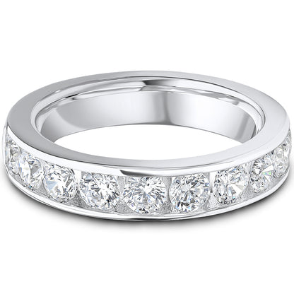 Channel Set Brilliant Cut Diamond Wedding Band | 1.25ct