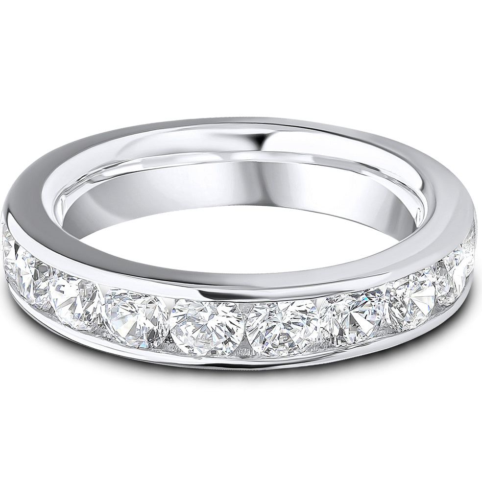 Channel Set Brilliant Cut Diamond Wedding Band | 1.50ct