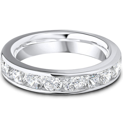 Channel Set Brilliant Cut Diamond Wedding Band | 1.50ct