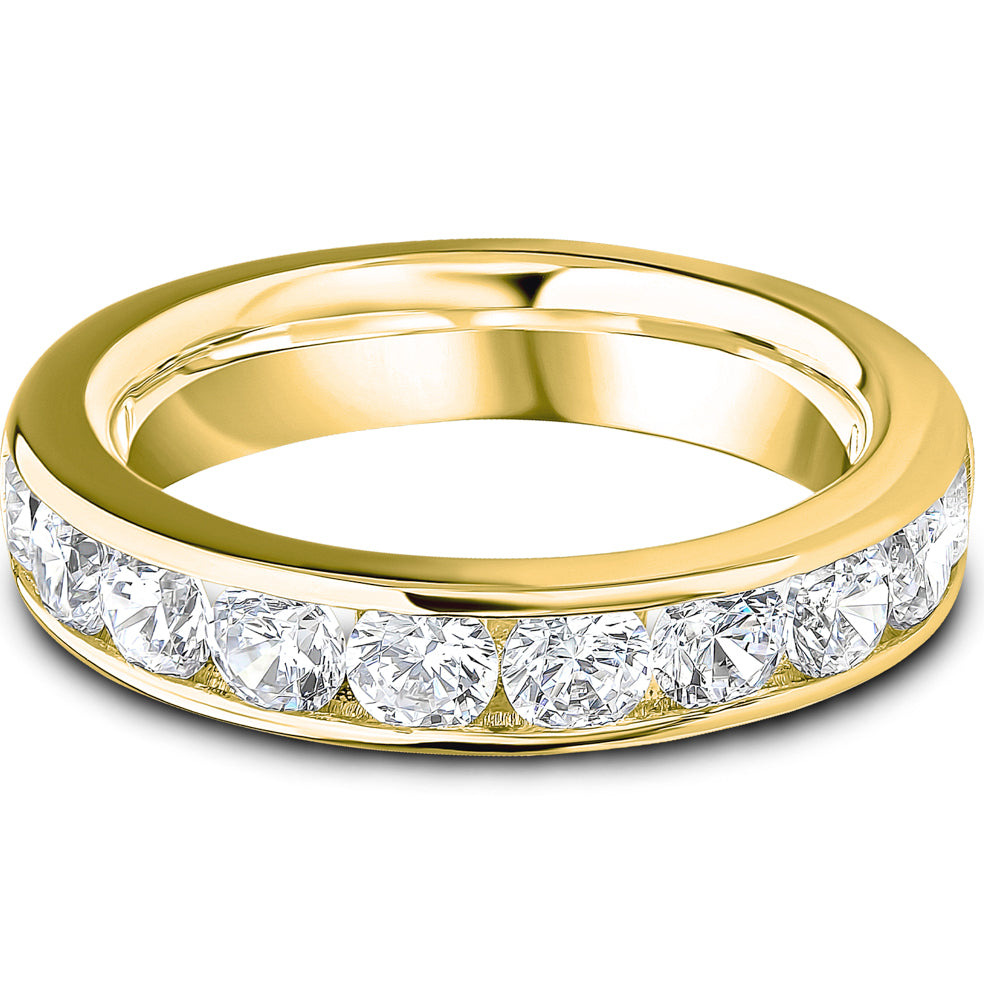 Channel Set Brilliant Cut Diamond Wedding Band | 1.50ct