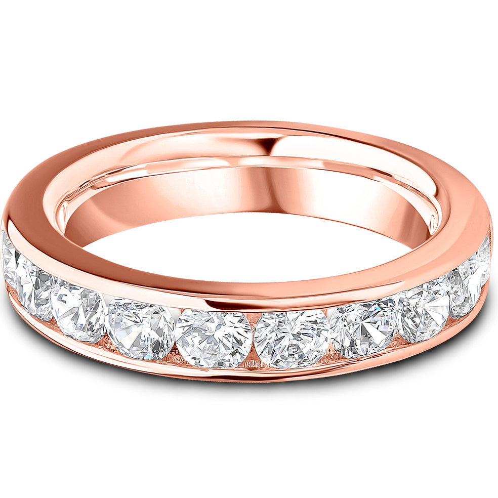 Channel Set Brilliant Cut Diamond Wedding Band | 1.50ct