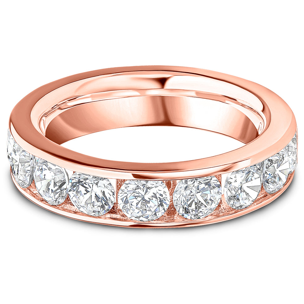 Channel Set Brilliant Cut Diamond Wedding Band | 2.00ct