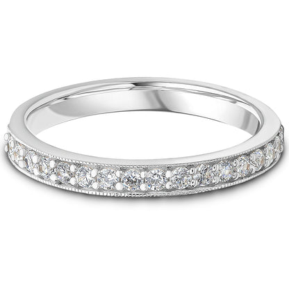 Milgrain Claw Set Brilliant Cut Diamond Wedding Band | 0.33ct