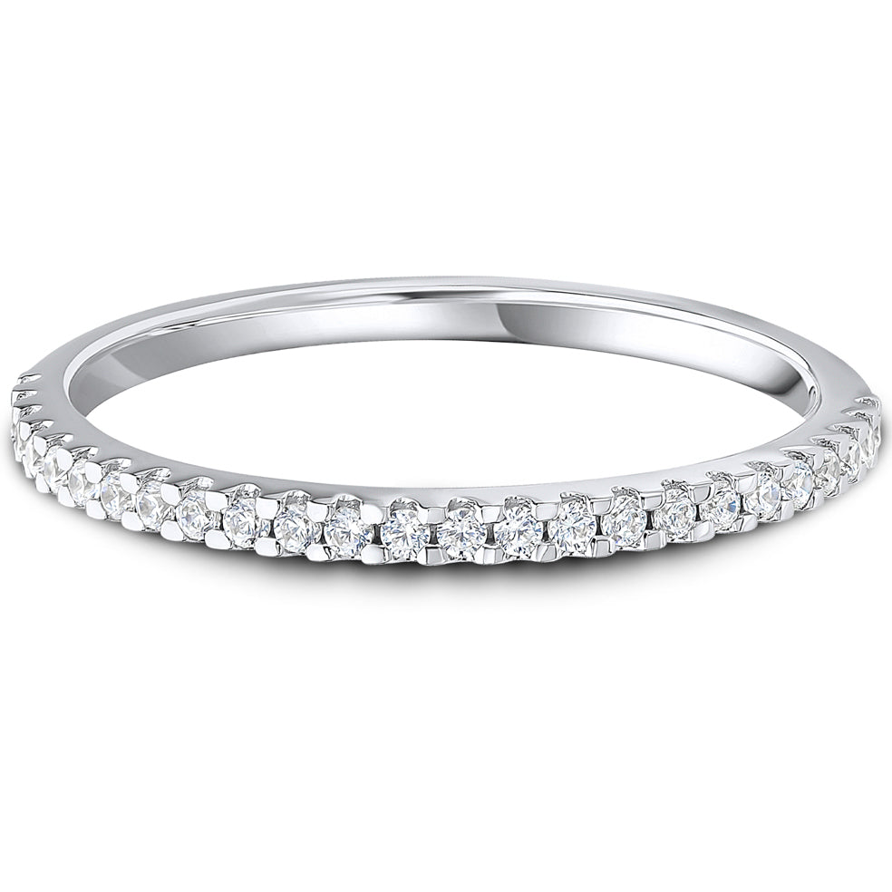 Micro Claw Set Brilliant Cut Diamond Wedding Band | 0.15ct