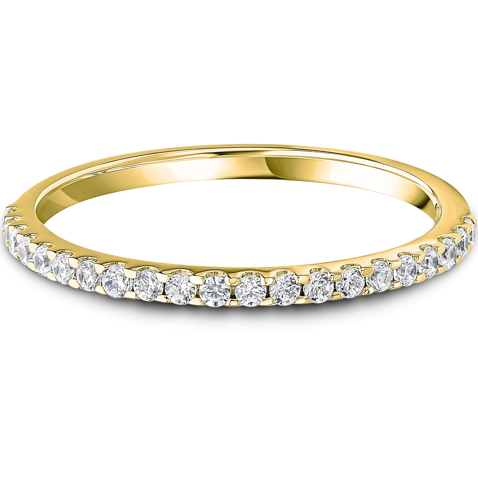 Micro Claw Set Brilliant Cut Diamond Wedding Band | 0.20ct