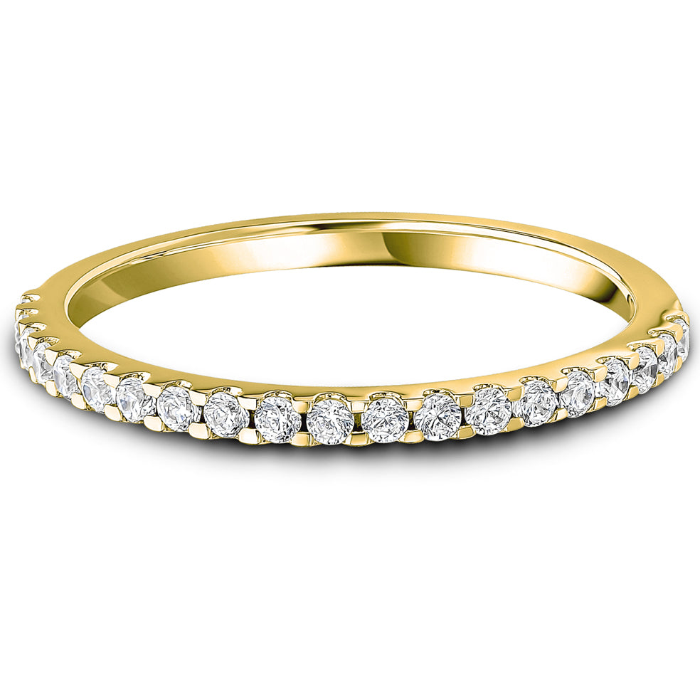 Micro Claw Set Brilliant Cut Diamond Wedding Band | 0.25ct