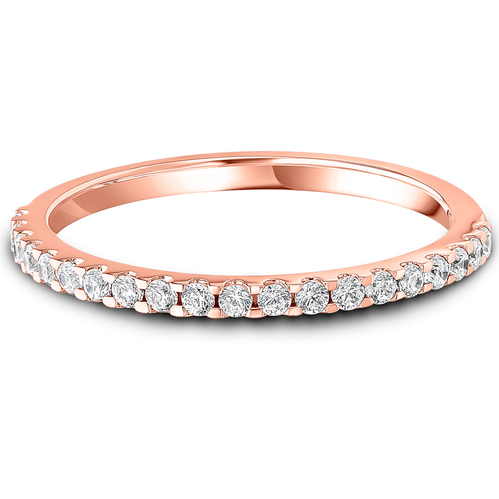 Micro Claw Set Brilliant Cut Diamond Wedding Band | 0.25ct