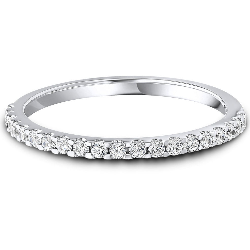 Micro Claw Set Brilliant Cut Diamond Wedding Band | 0.25ct