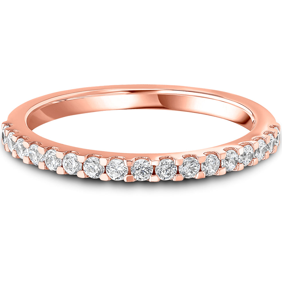Micro Claw Set Brilliant Cut Diamond Wedding Band | 0.33ct