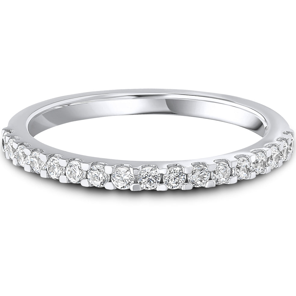 Micro Claw Set Brilliant Cut Diamond Wedding Band | 0.33ct