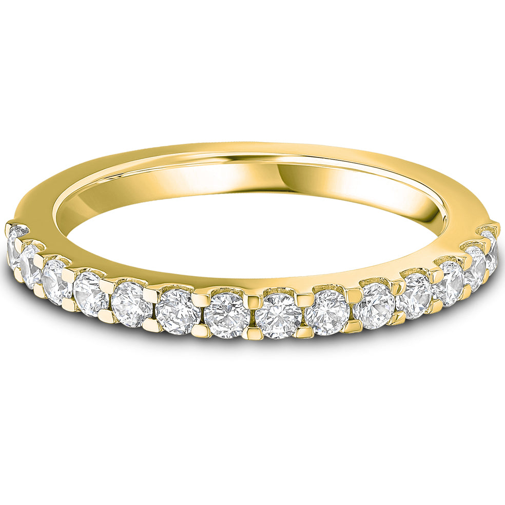 Micro Claw Set Brilliant Cut Diamond Wedding Band | 0.50ct