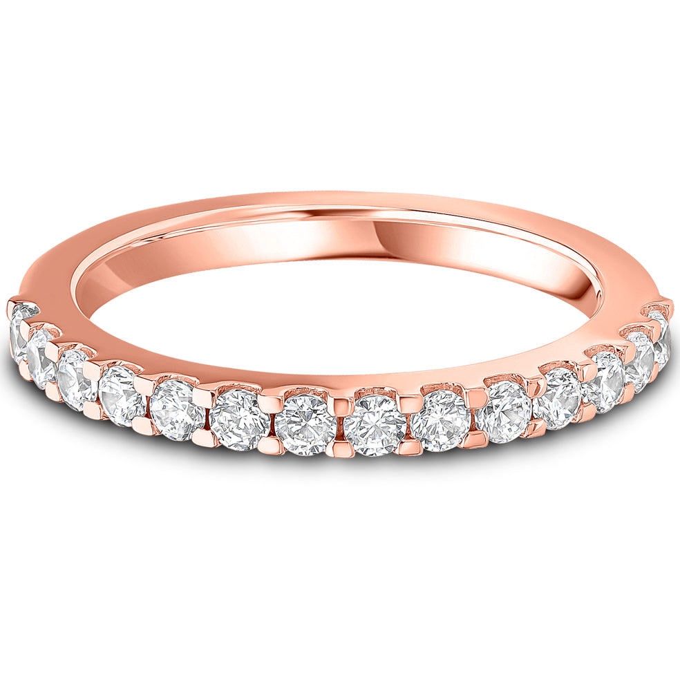 Micro Claw Set Brilliant Cut Diamond Wedding Band | 0.50ct