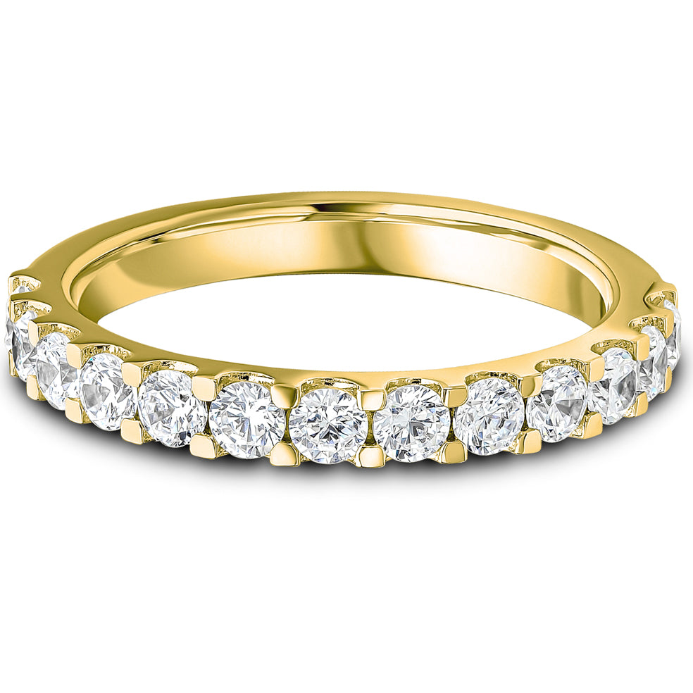 Micro Claw Set Brilliant Cut Diamond Wedding Band | 0.75ct