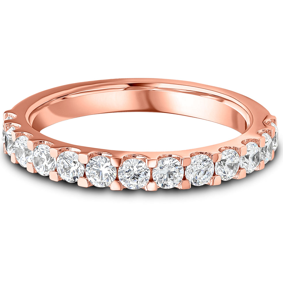 Micro Claw Set Brilliant Cut Diamond Wedding Band | 0.75ct