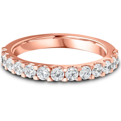 Micro Claw Set Brilliant Cut Diamond Wedding Band | 0.75ct