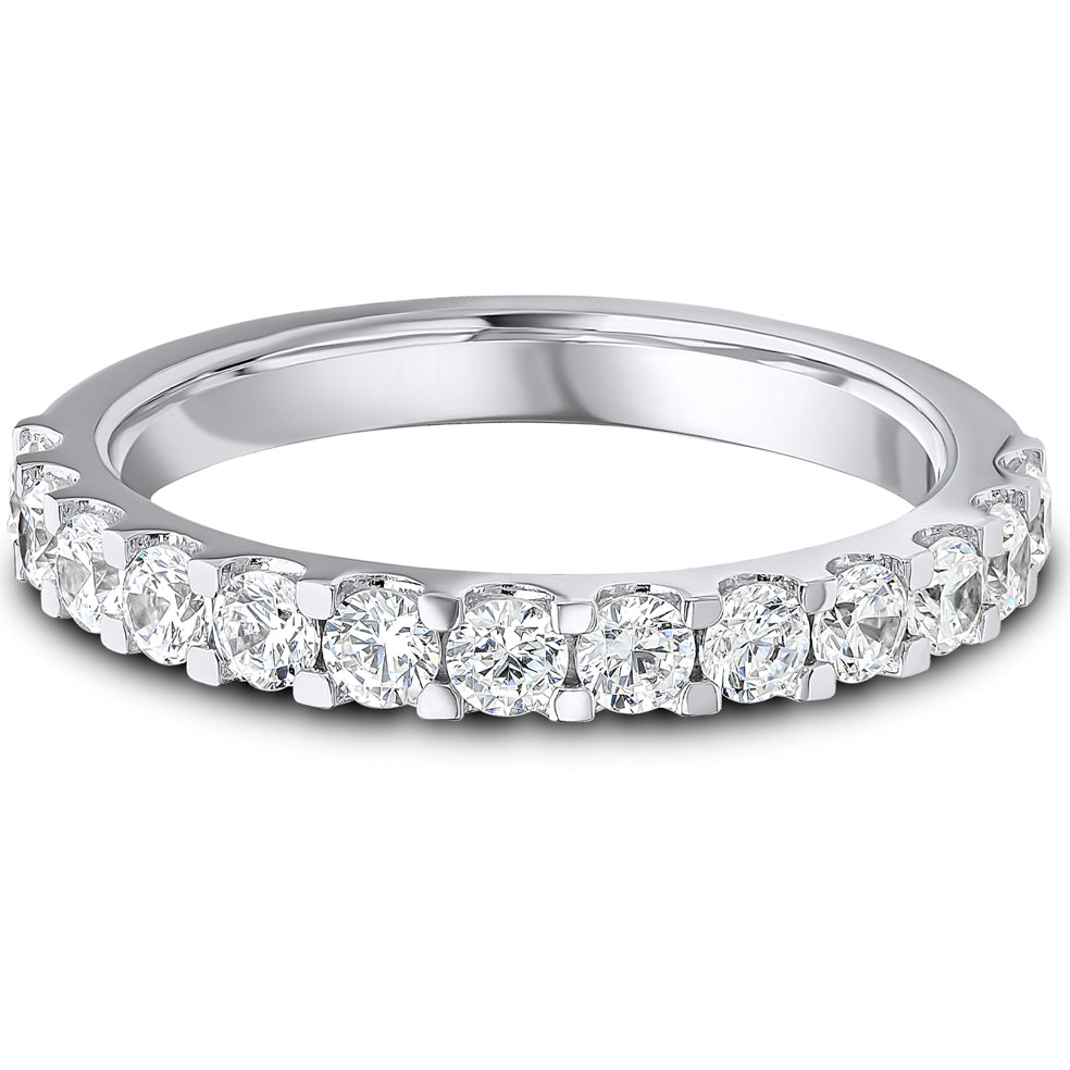 Micro Claw Set Brilliant Cut Diamond Wedding Band | 0.75ct