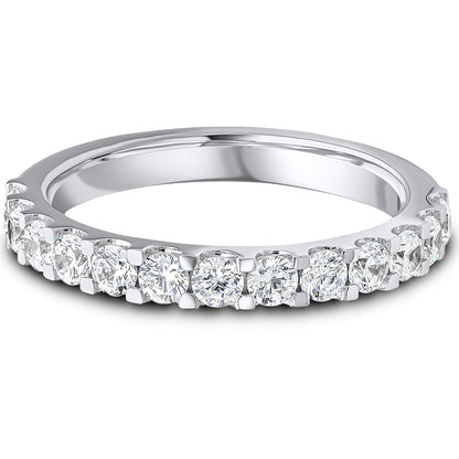 Micro Claw Set Brilliant Cut Diamond Wedding Band | 0.75ct