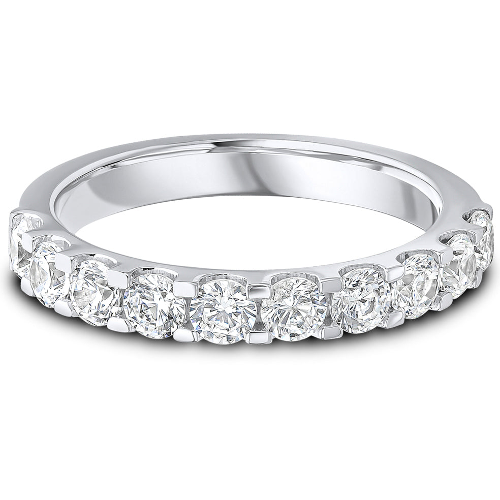 Micro Claw Set Brilliant Cut Diamond Wedding Band | 1.00ct