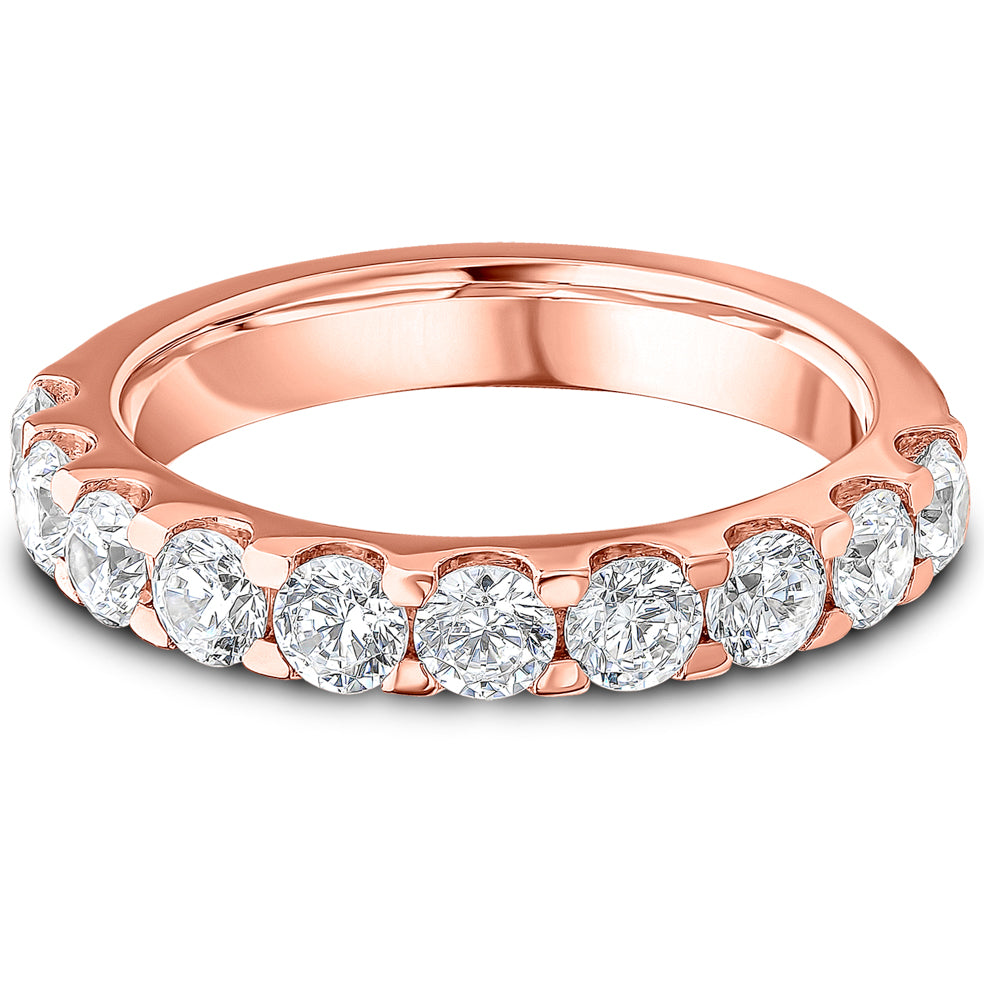 Micro Claw Set Brilliant Cut Diamond Wedding Band | 1.25ct