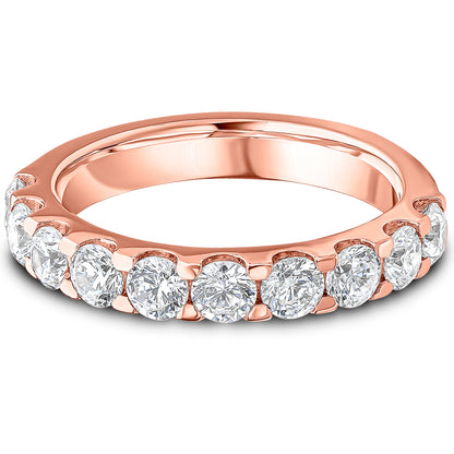 Micro Claw Set Brilliant Cut Diamond Wedding Band | 1.25ct
