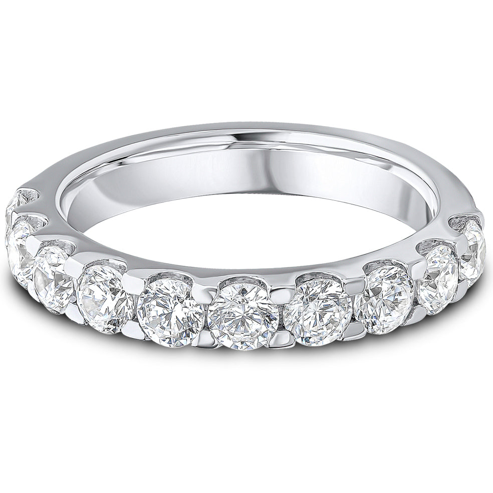 Micro Claw Set Brilliant Cut Diamond Wedding Band | 1.25ct