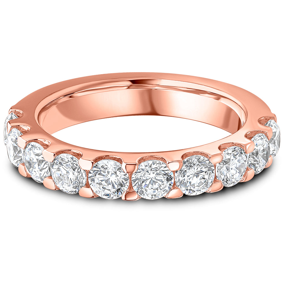 Micro Claw Set Brilliant Cut Diamond Wedding Band | 1.50ct