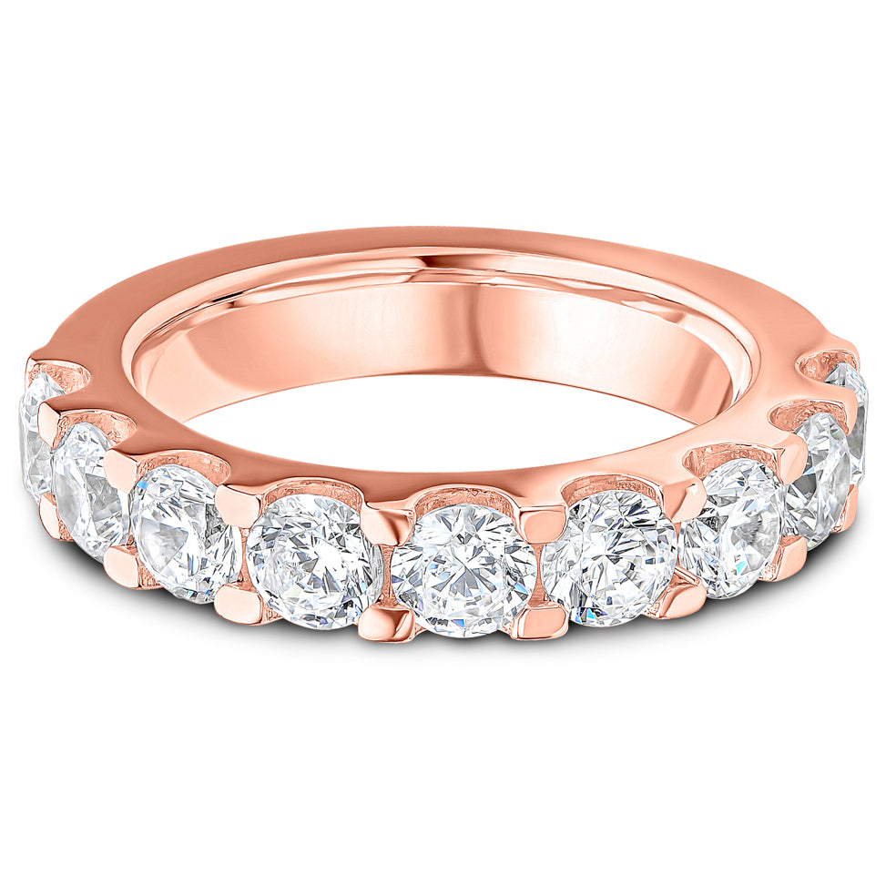 Micro Claw Set Brilliant Cut Diamond Wedding Band | 2.00ct