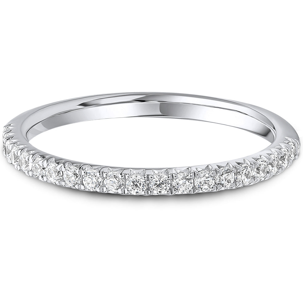 French Pavé Brilliant Cut Diamond Wedding Band | 0.25ct