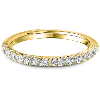 French Pavé Brilliant Cut Diamond Wedding Band | 0.33ct