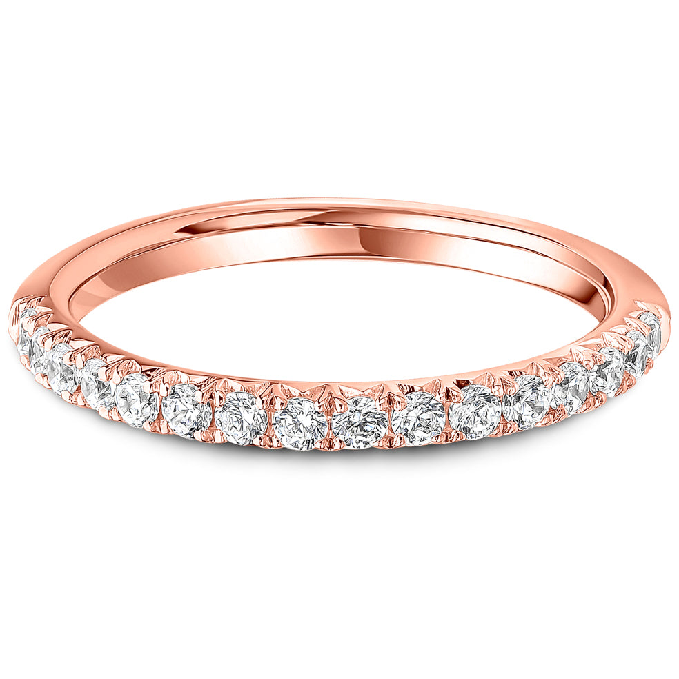 French Pavé Brilliant Cut Diamond Wedding Band | 0.33ct