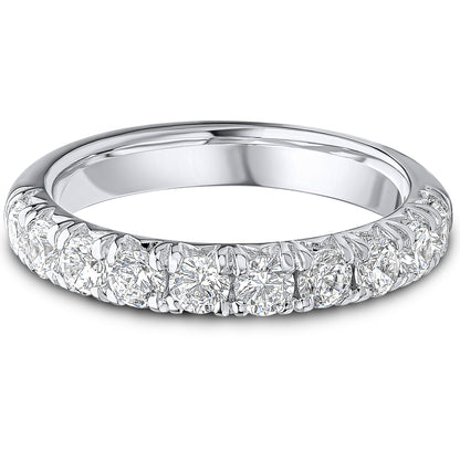 French Pavé Brilliant Cut Diamond Wedding Band | 1.00ct